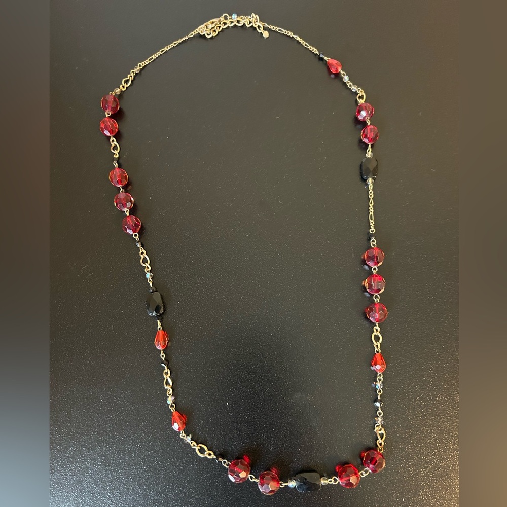 Red & Black beaded necklace
